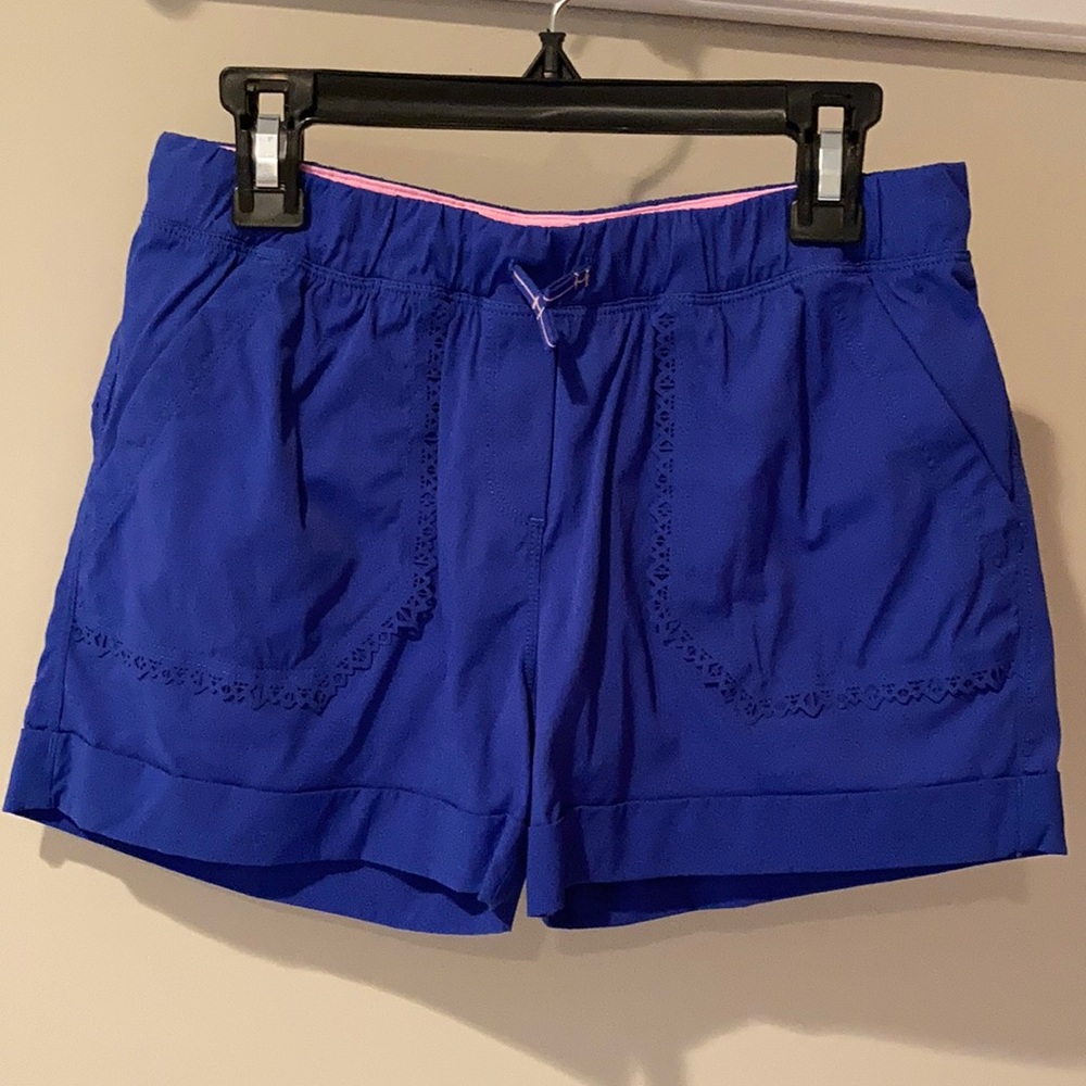 Girls Blue Sporty Shorts